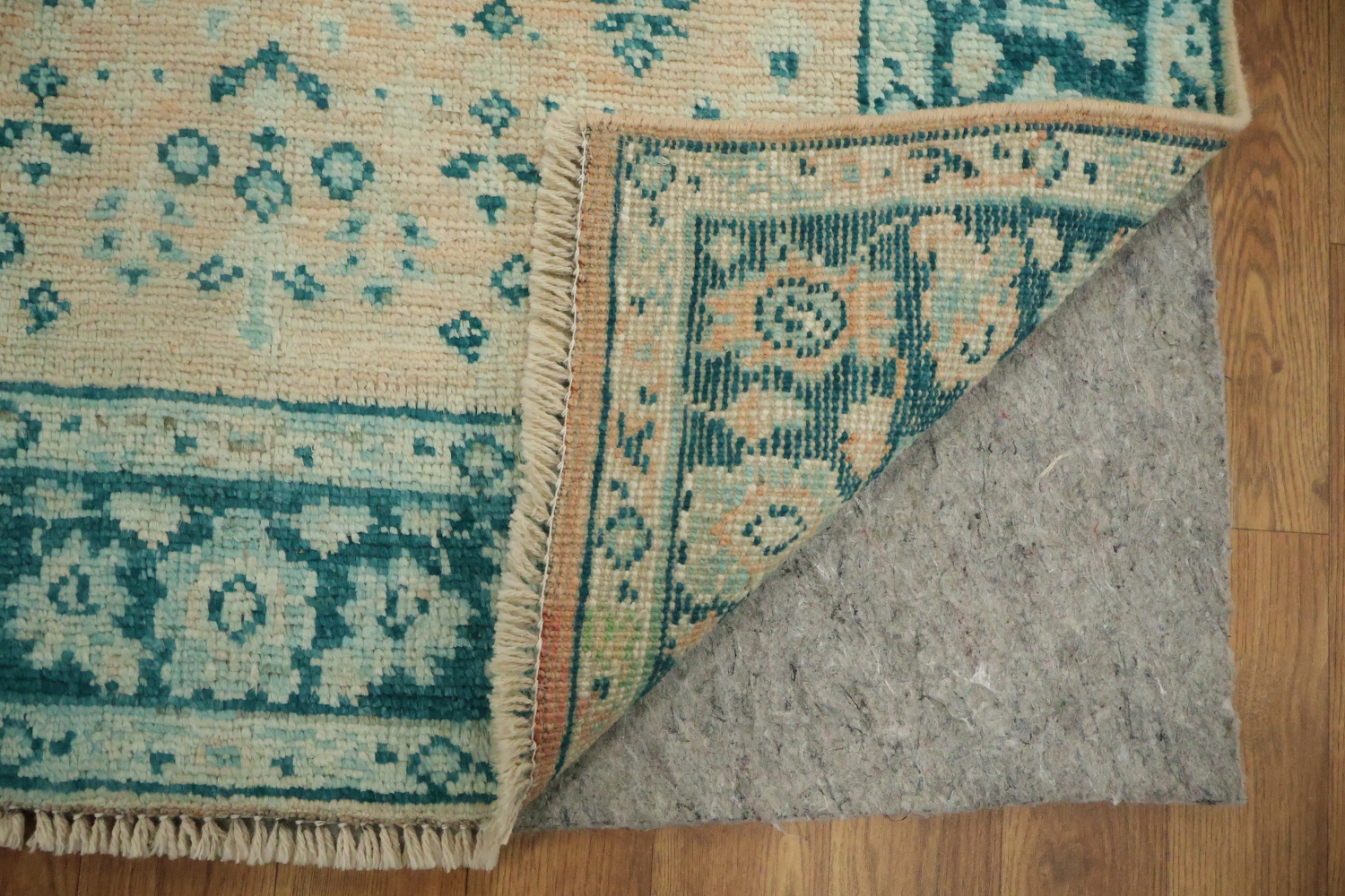 Vegetable Dye Oushak Turkish Foyer Rug 3x4