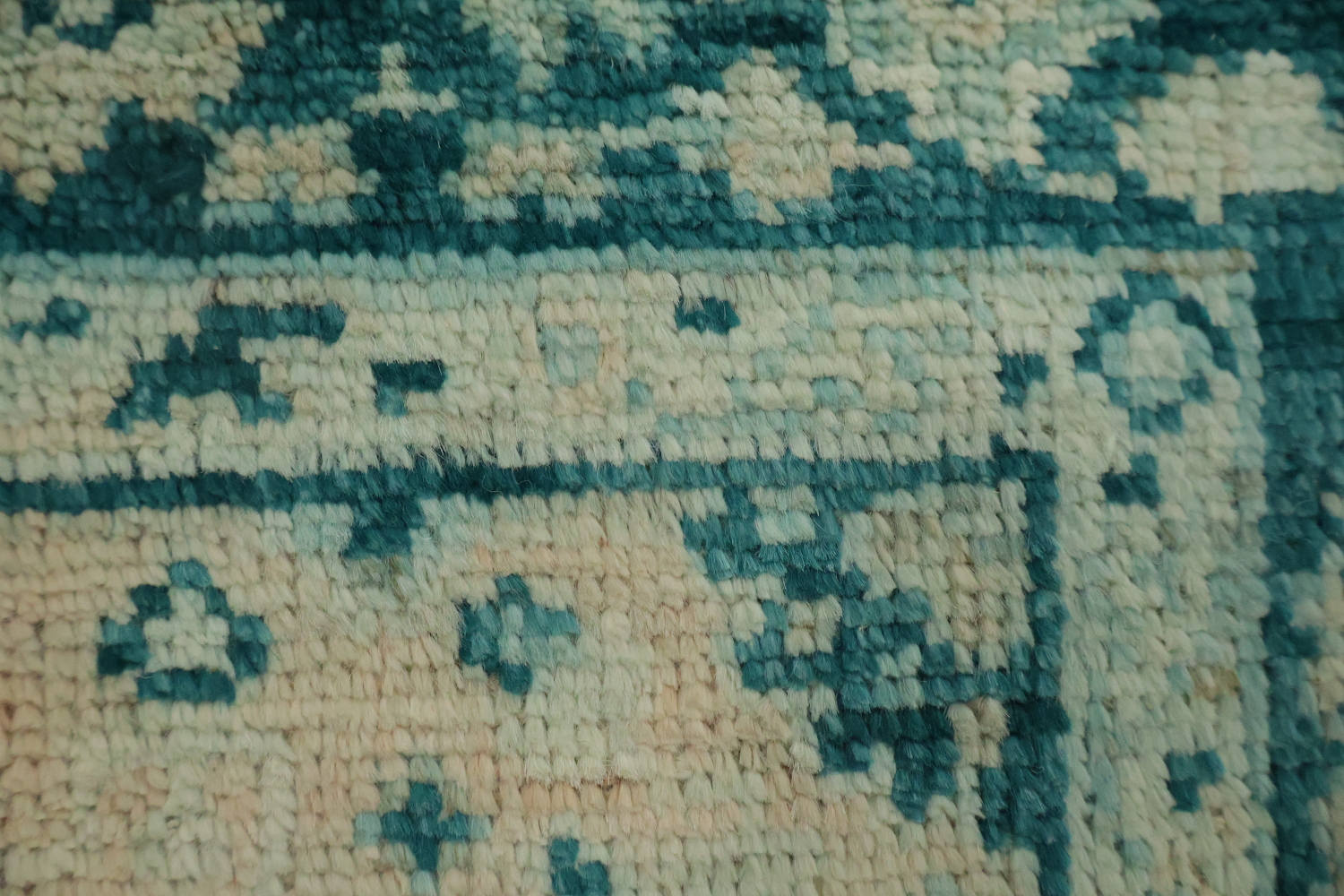 Vegetable Dye Oushak Turkish Foyer Rug 3x4