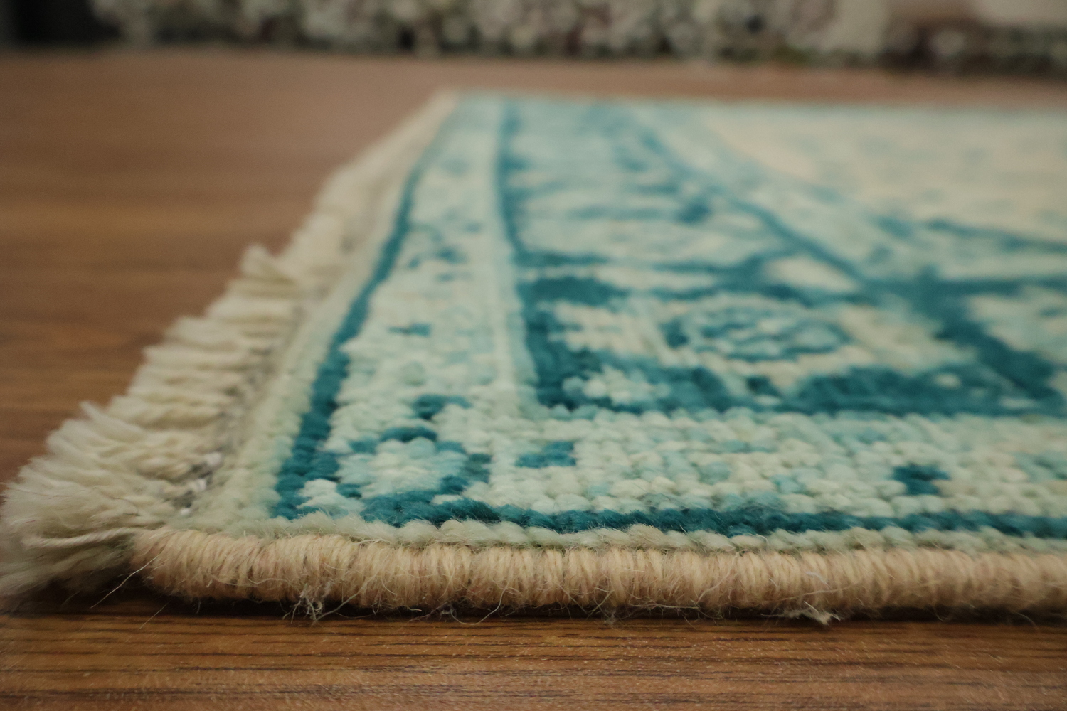 Vegetable Dye Oushak Turkish Foyer Rug 3x4
