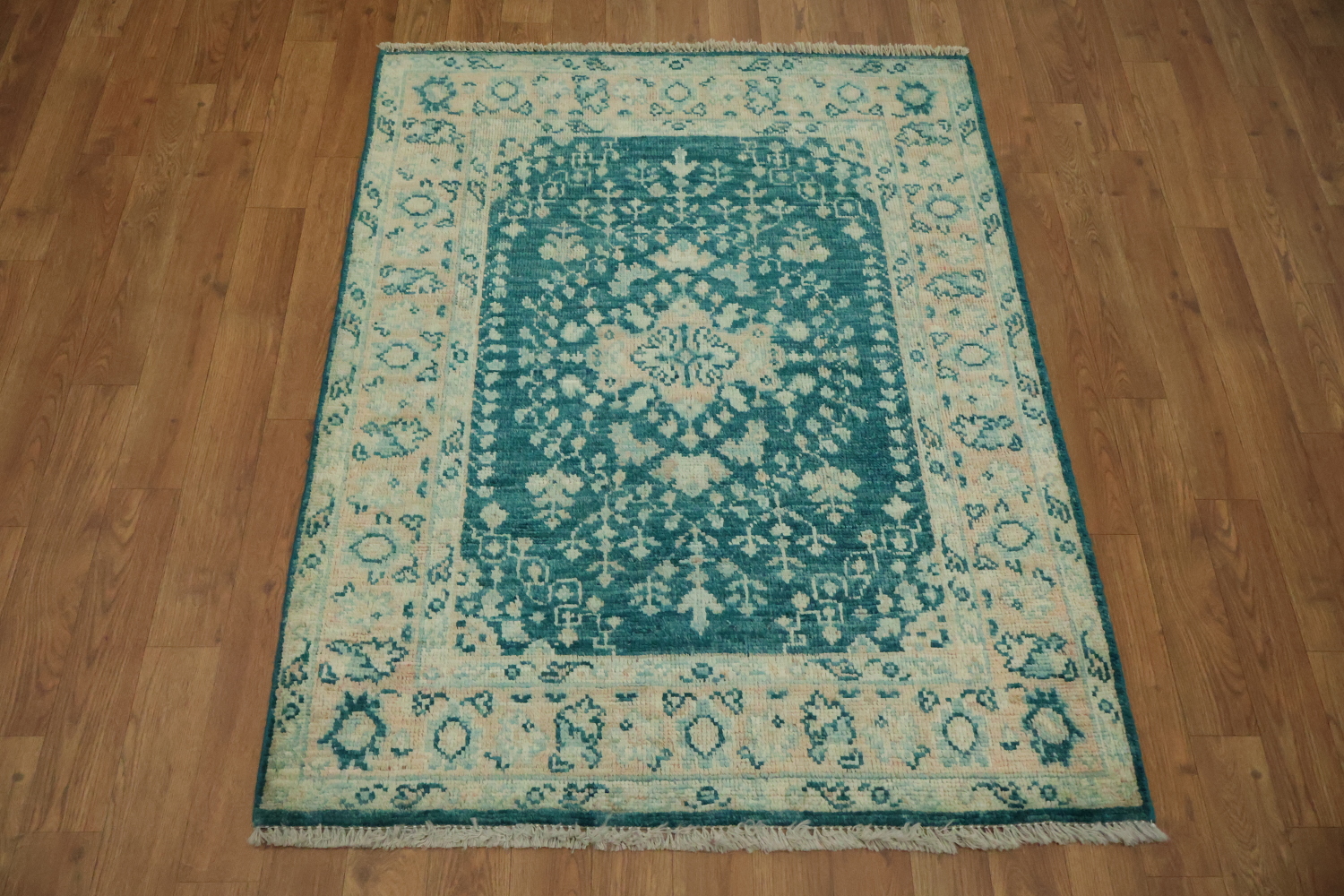 Vegetable Dye Oushak Turkish Accent Rug 3x4