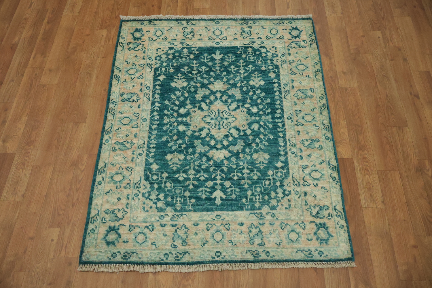 Vegetable Dye Oushak Turkish Accent Rug 3x4
