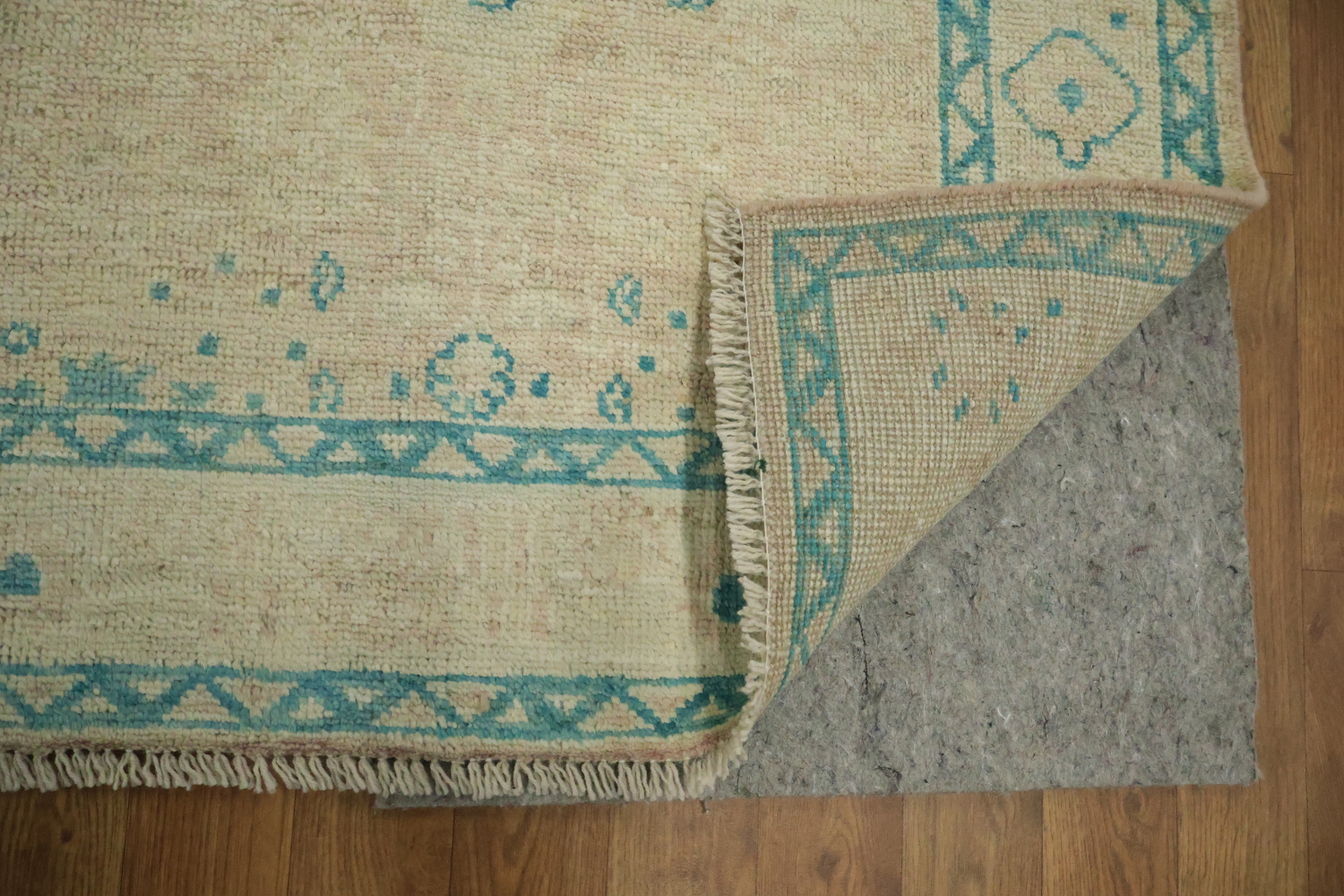 Muted Oushak Vegetable Dye Accent Rug 3x4