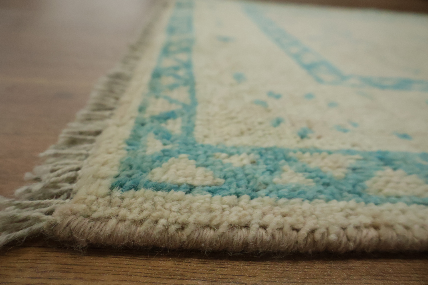 Muted Oushak Vegetable Dye Accent Rug 3x4