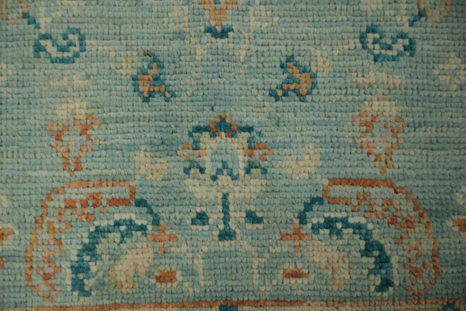Vegetable Dye Oushak Turkish Foyer Rug 3x4