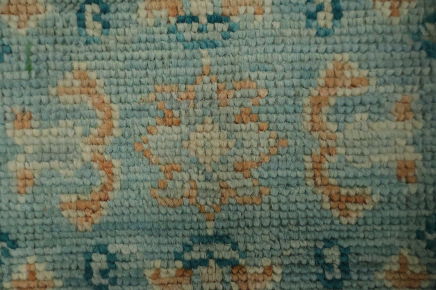 Vegetable Dye Oushak Turkish Foyer Rug 3x4