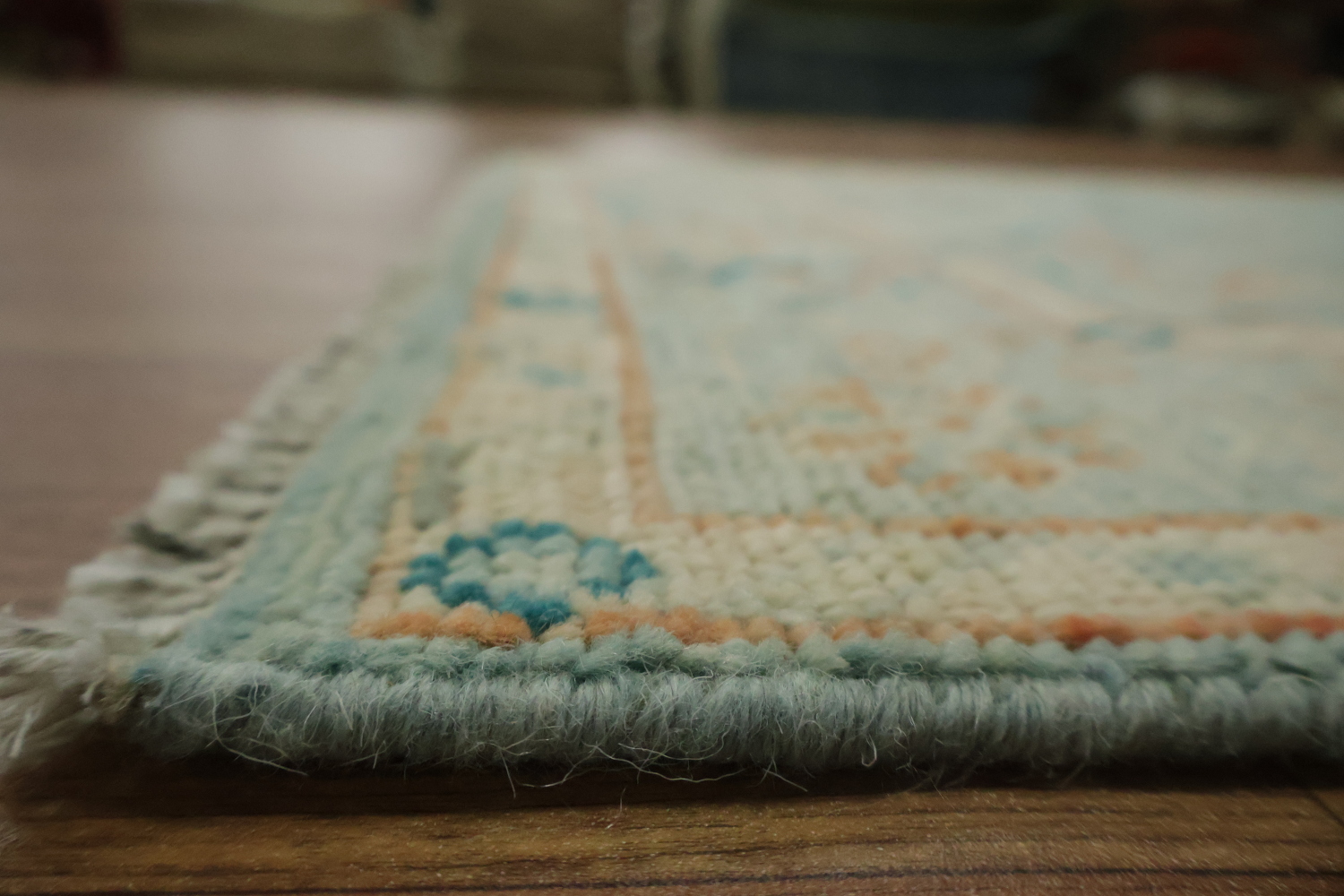Vegetable Dye Oushak Turkish Foyer Rug 3x4