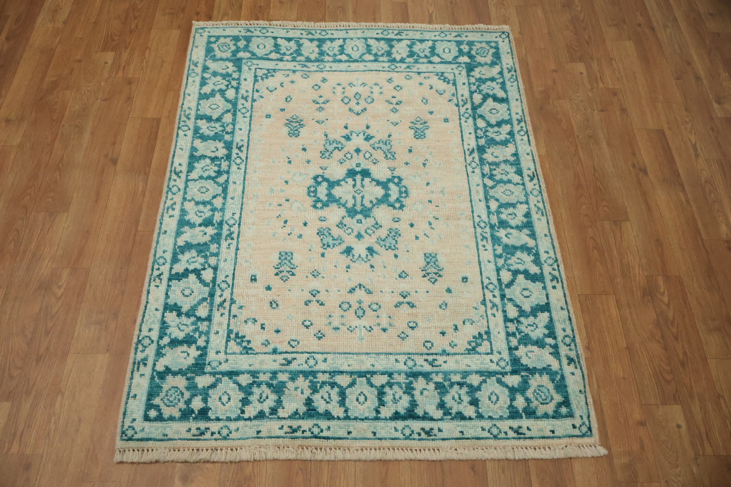 Vegetable Dye Oushak Turkish Accent Rug 3x4