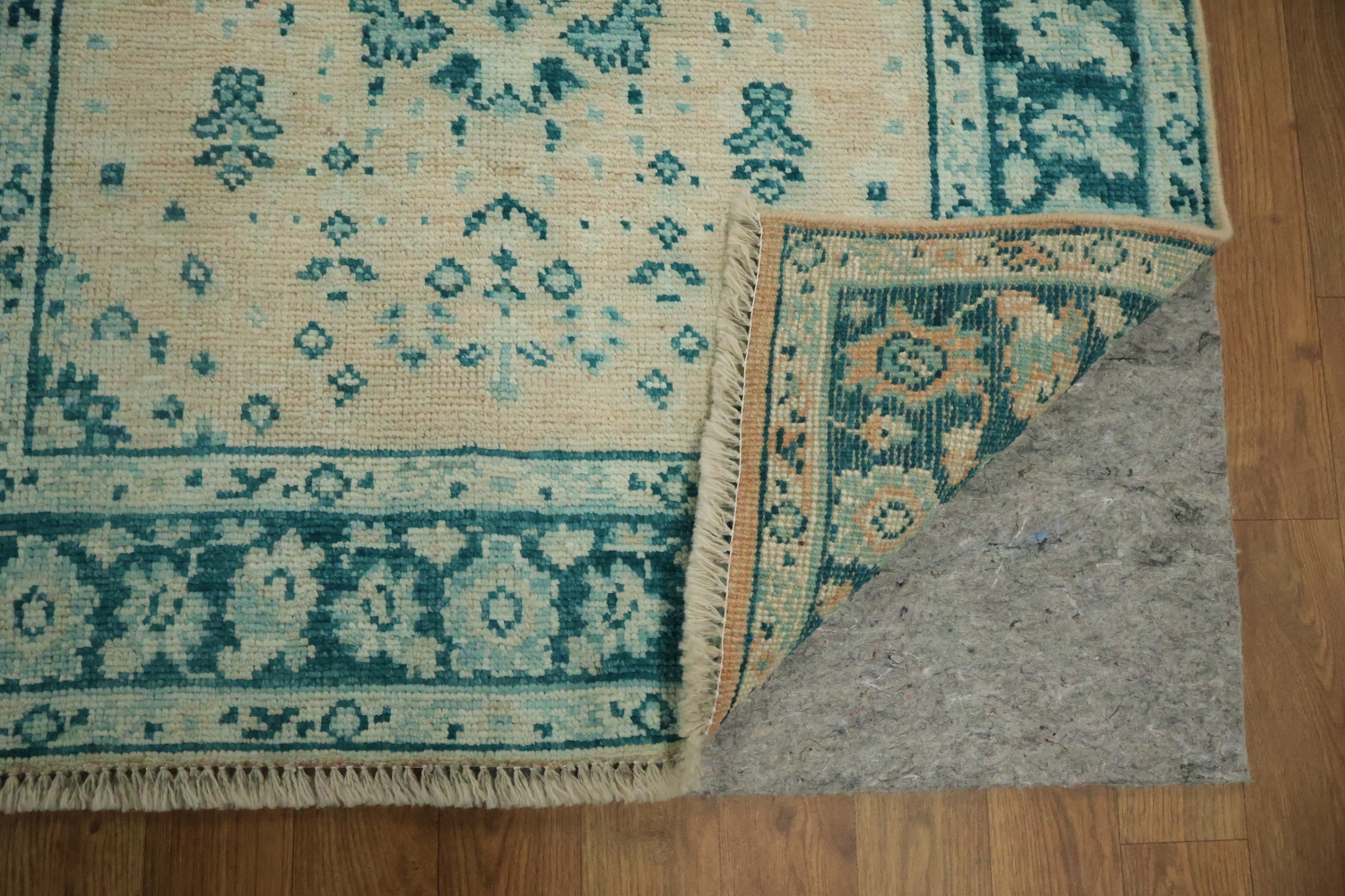Vegetable Dye Oushak Turkish Foyer Rug 3x4
