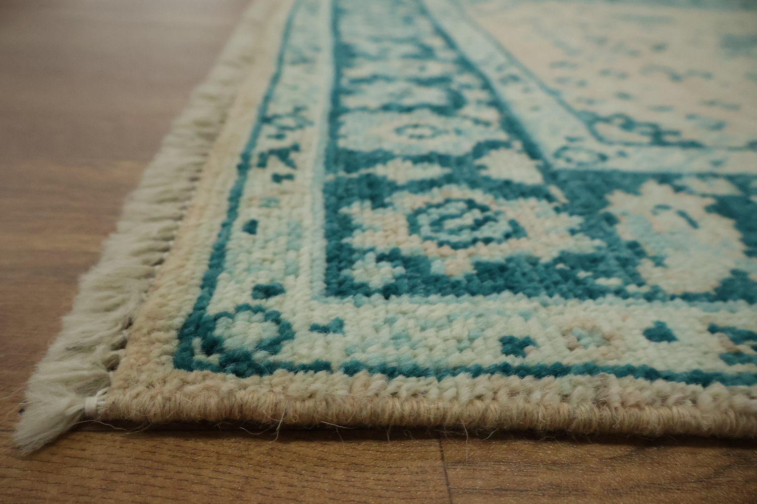 Vegetable Dye Oushak Turkish Foyer Rug 3x4