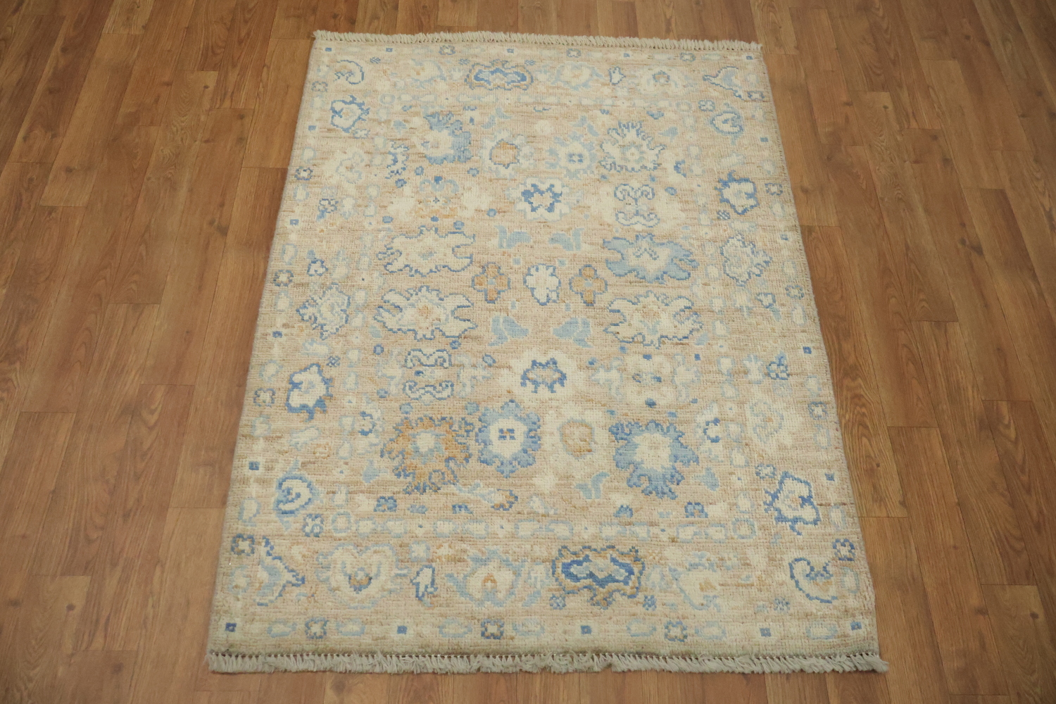 Vegetable Dye Oushak Turkish Foyer Rug 3x4
