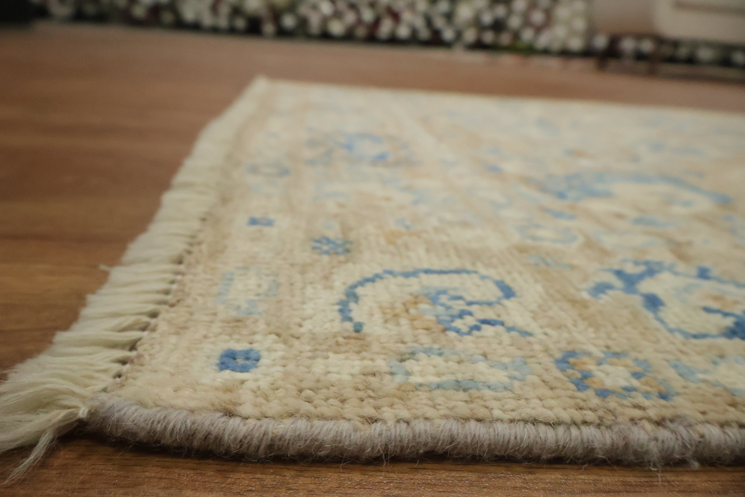 Vegetable Dye Oushak Turkish Foyer Rug 3x4