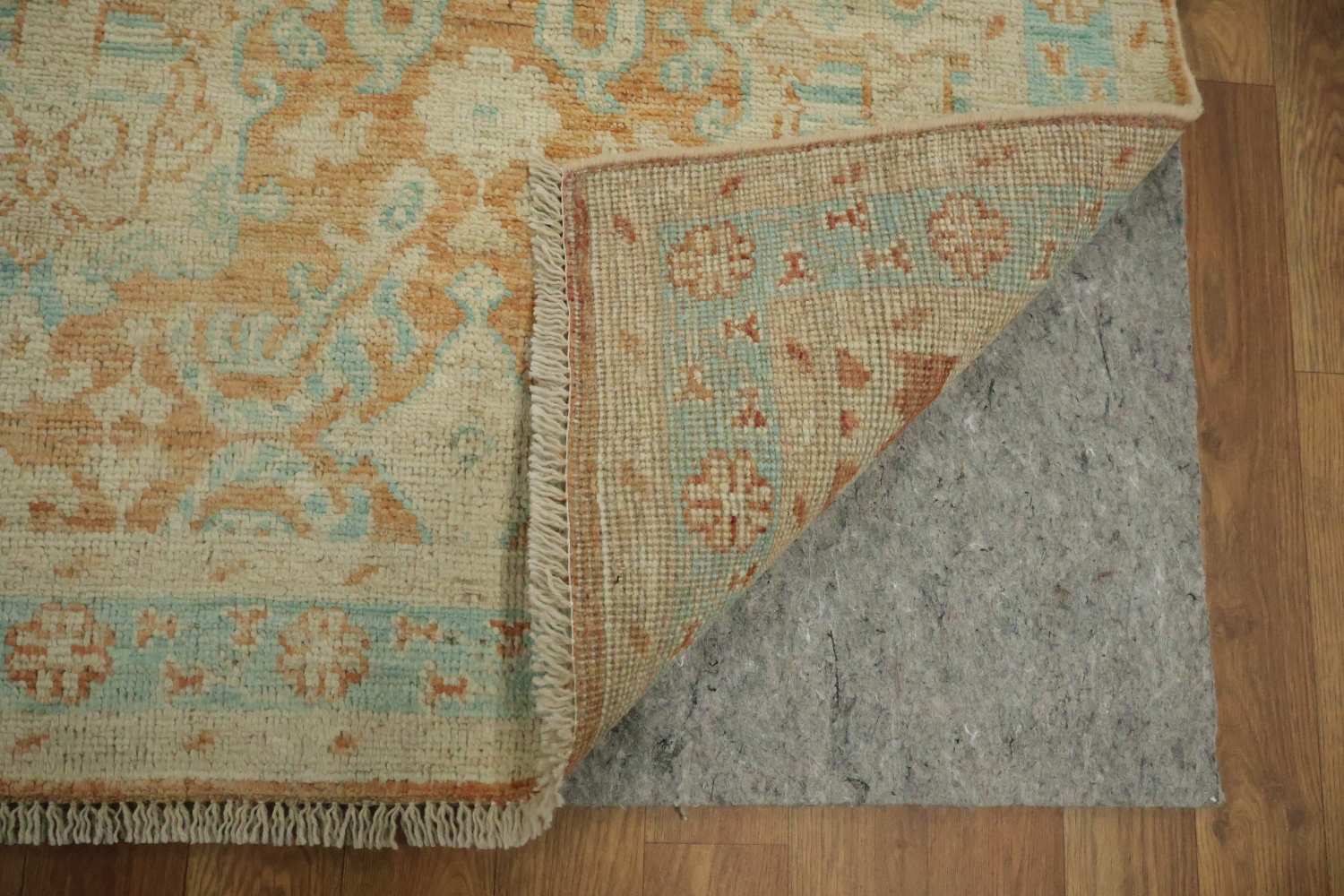 Vegetable Dye Oushak Turkish Wool Rug 3x4