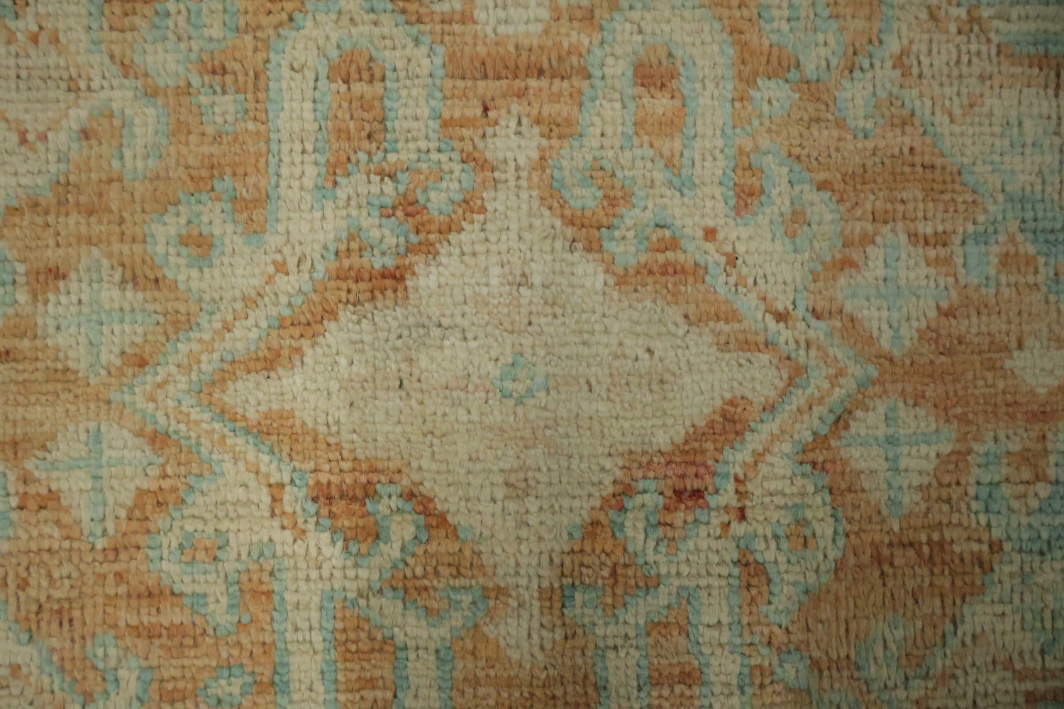 Vegetable Dye Oushak Turkish Wool Rug 3x4