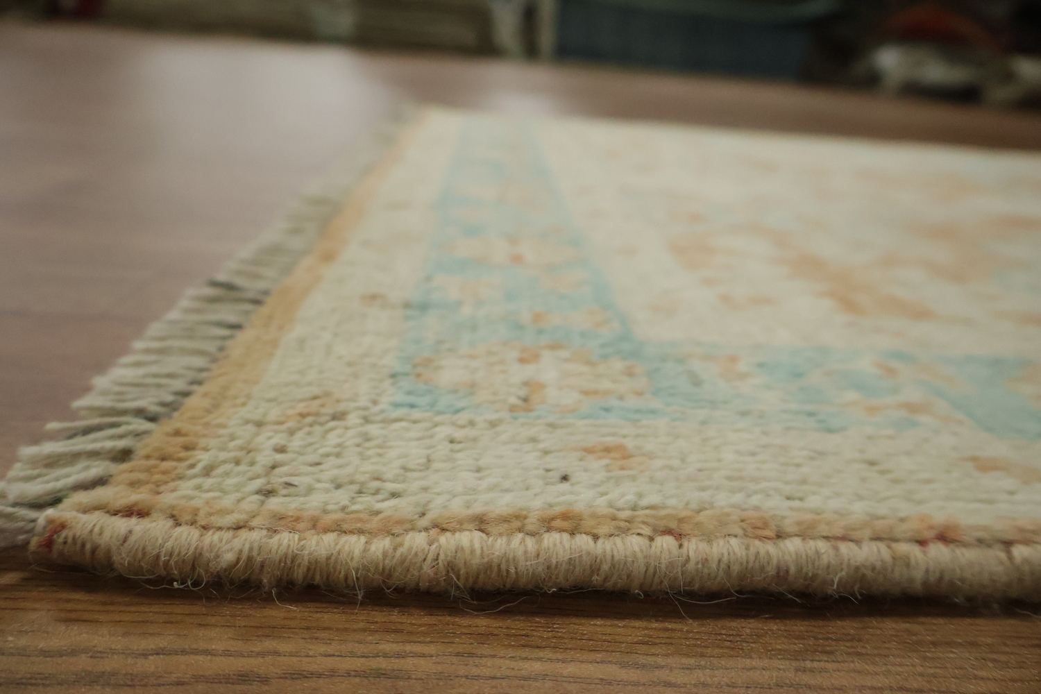 Vegetable Dye Oushak Turkish Wool Rug 3x4