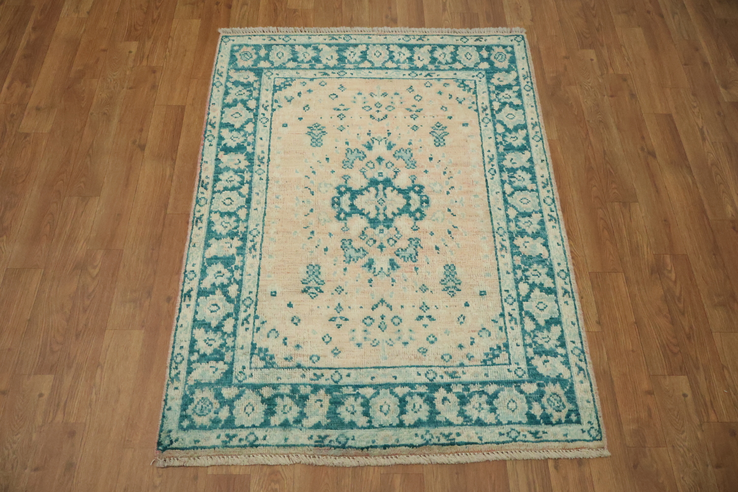 Vegetable Dye Oushak Turkish Accent Rug 3x4