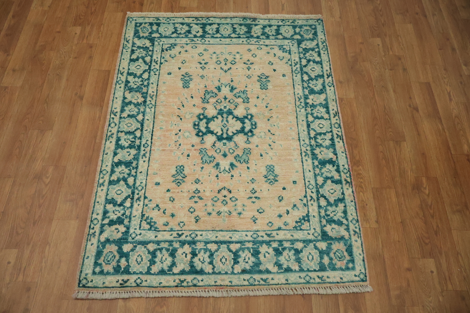 Vegetable Dye Oushak Turkish Accent Rug 3x4