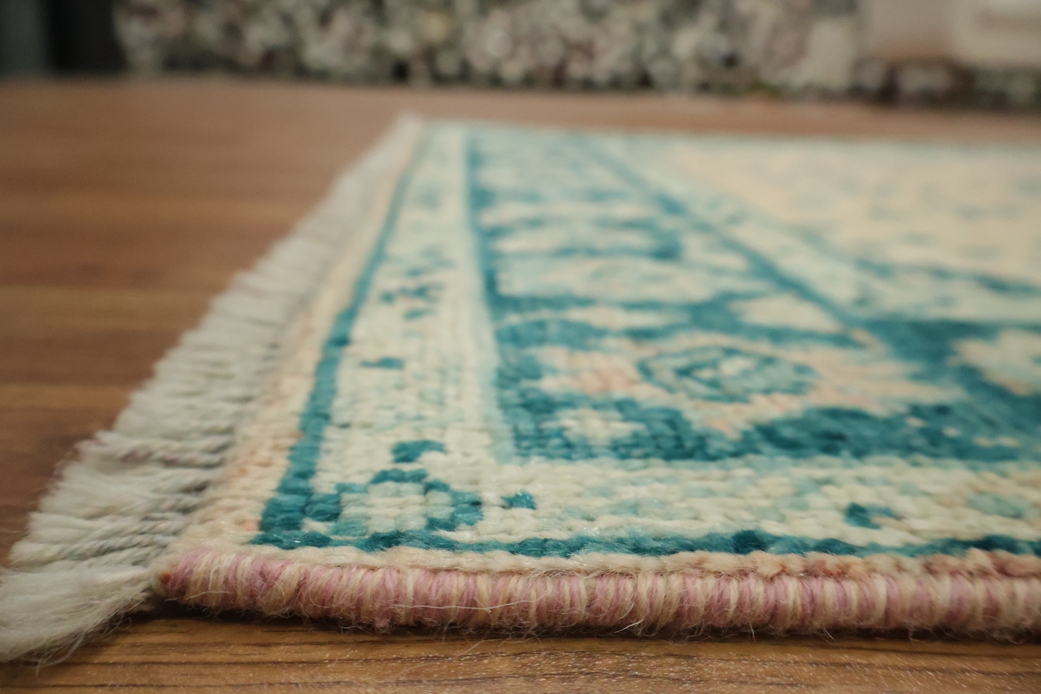 Vegetable Dye Oushak Turkish Accent Rug 3x4
