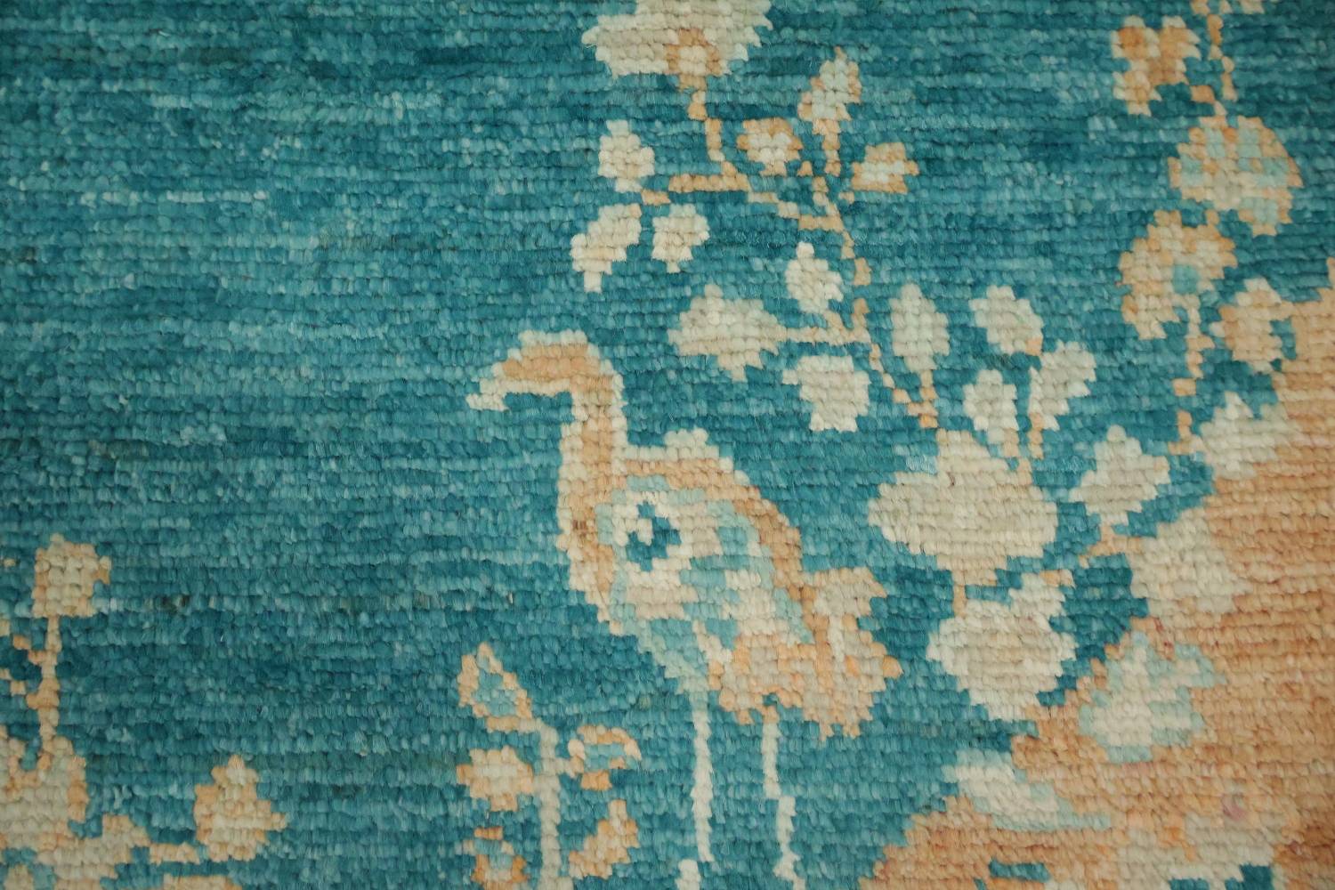 Vegetable Dye Oushak Turkish Foyer Rug 3x4