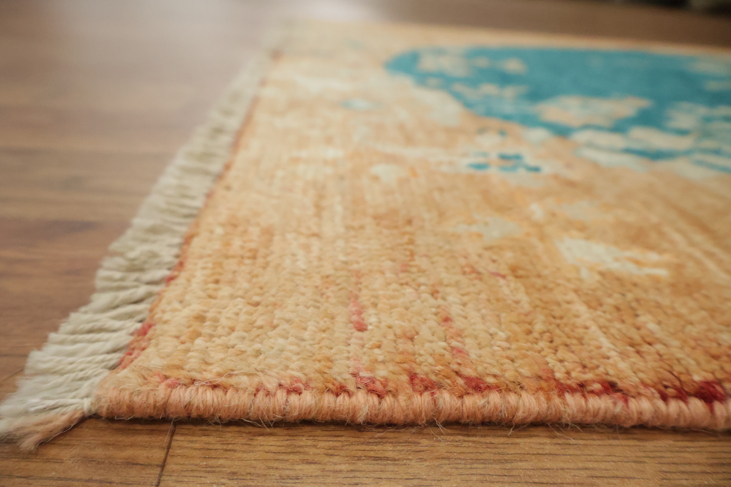 Vegetable Dye Oushak Turkish Foyer Rug 3x4