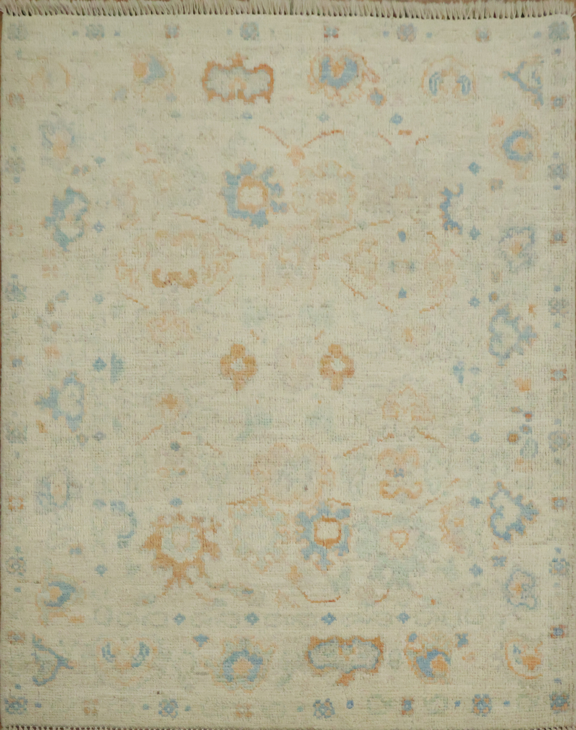 Muted Turkish Oushak Vegetable Dye Accent Rug 3x4