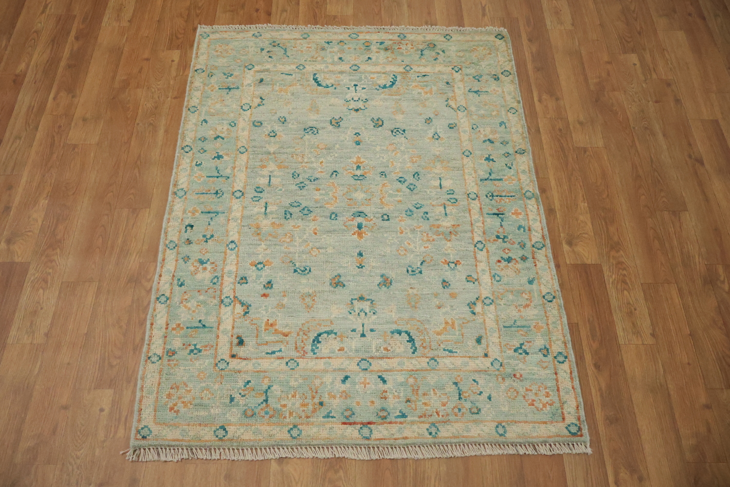 Vegetable Dye Oushak Turkish Accent Rug 3x4