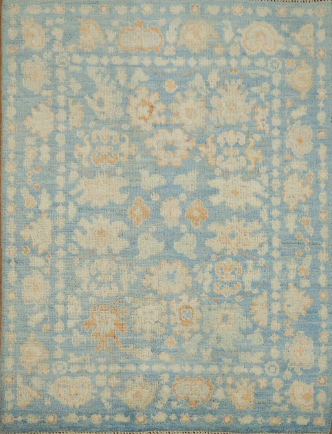 Vegetable Dye Oushak Turkish Foyer Rug 3x4