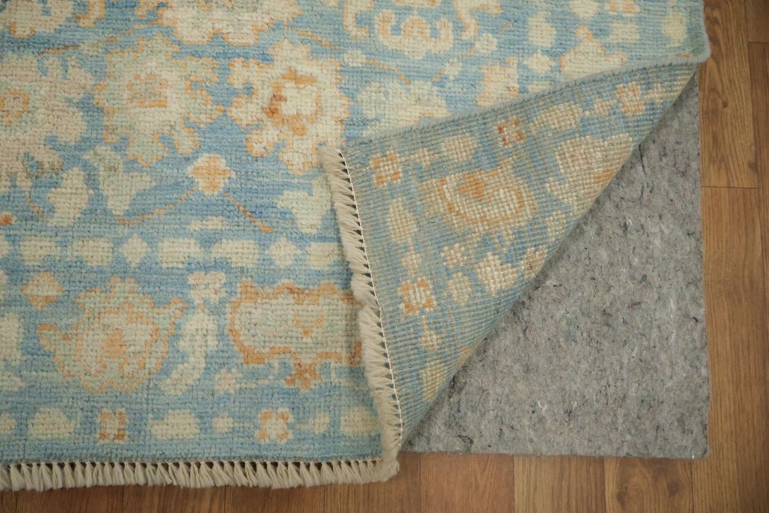 Vegetable Dye Oushak Turkish Foyer Rug 3x4