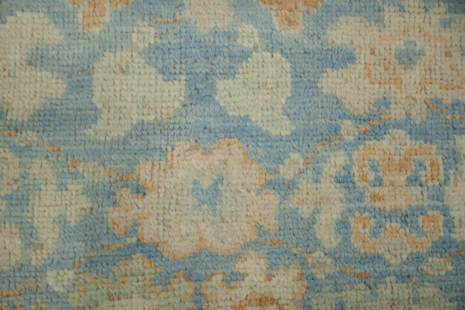 Vegetable Dye Oushak Turkish Foyer Rug 3x4