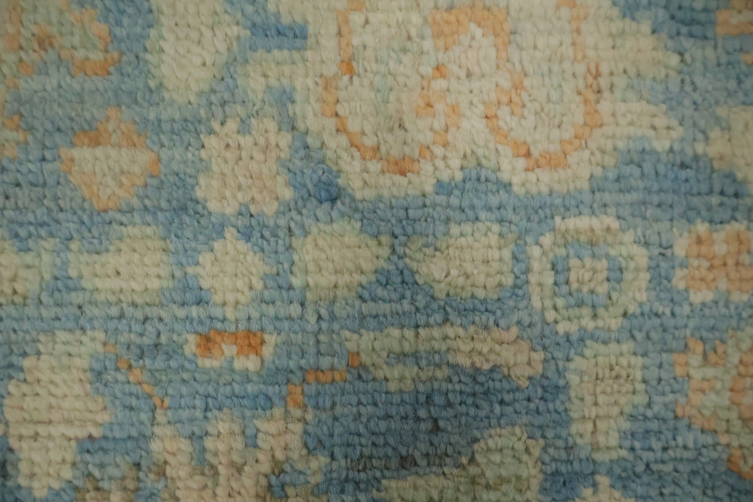 Vegetable Dye Oushak Turkish Foyer Rug 3x4