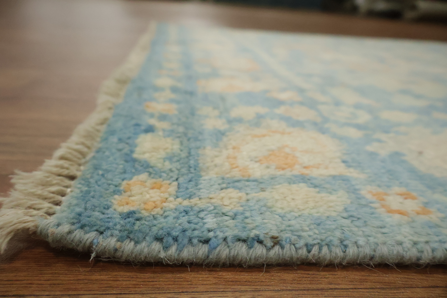 Vegetable Dye Oushak Turkish Foyer Rug 3x4