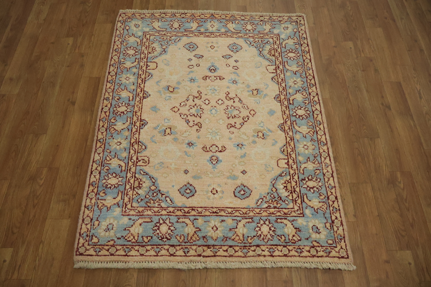 Vegetable Dye Oushak Turkish Foyer Rug 3x4