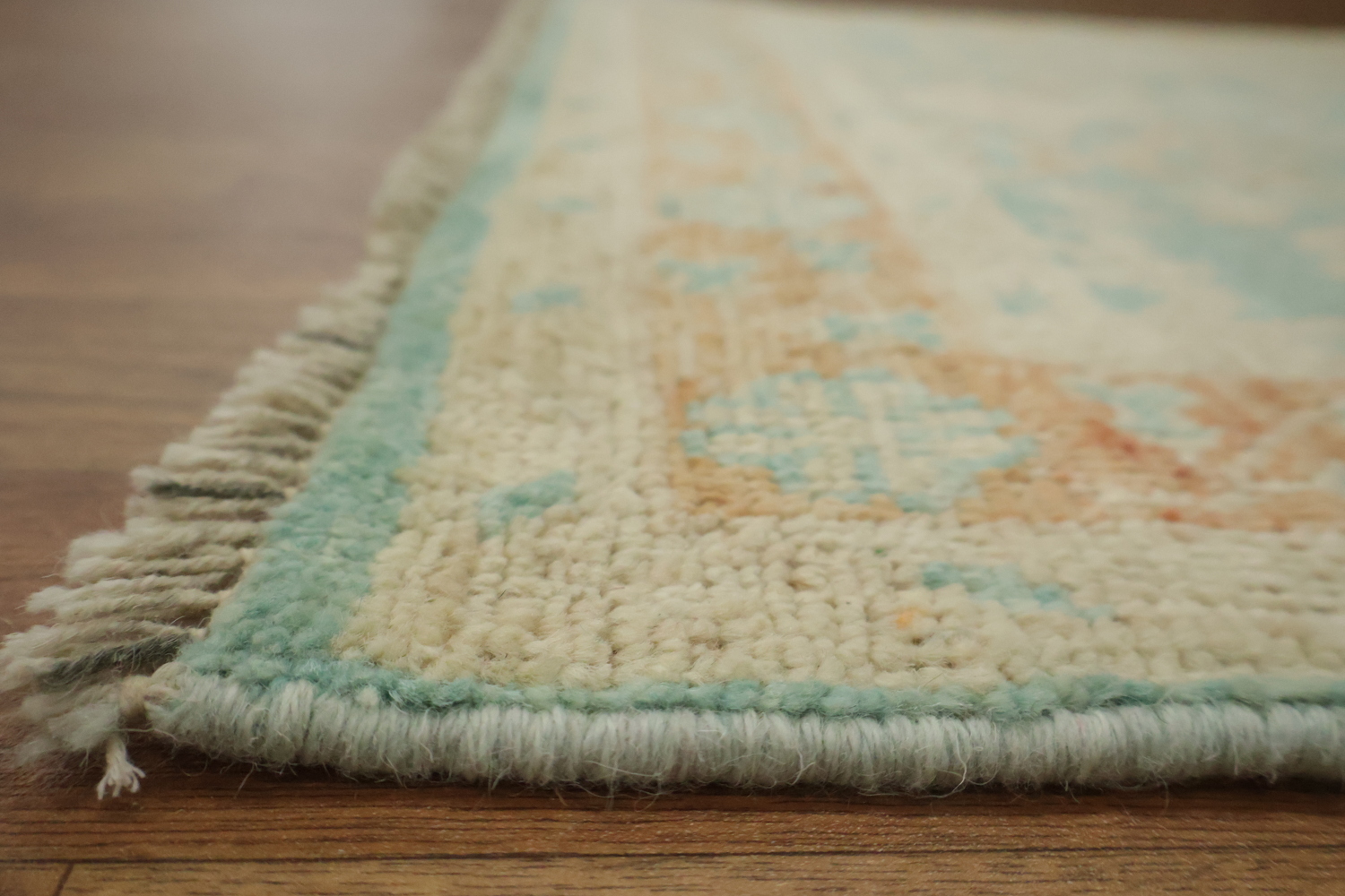 Vegetable Dye Oushak Turkish Accent Rug 3x4