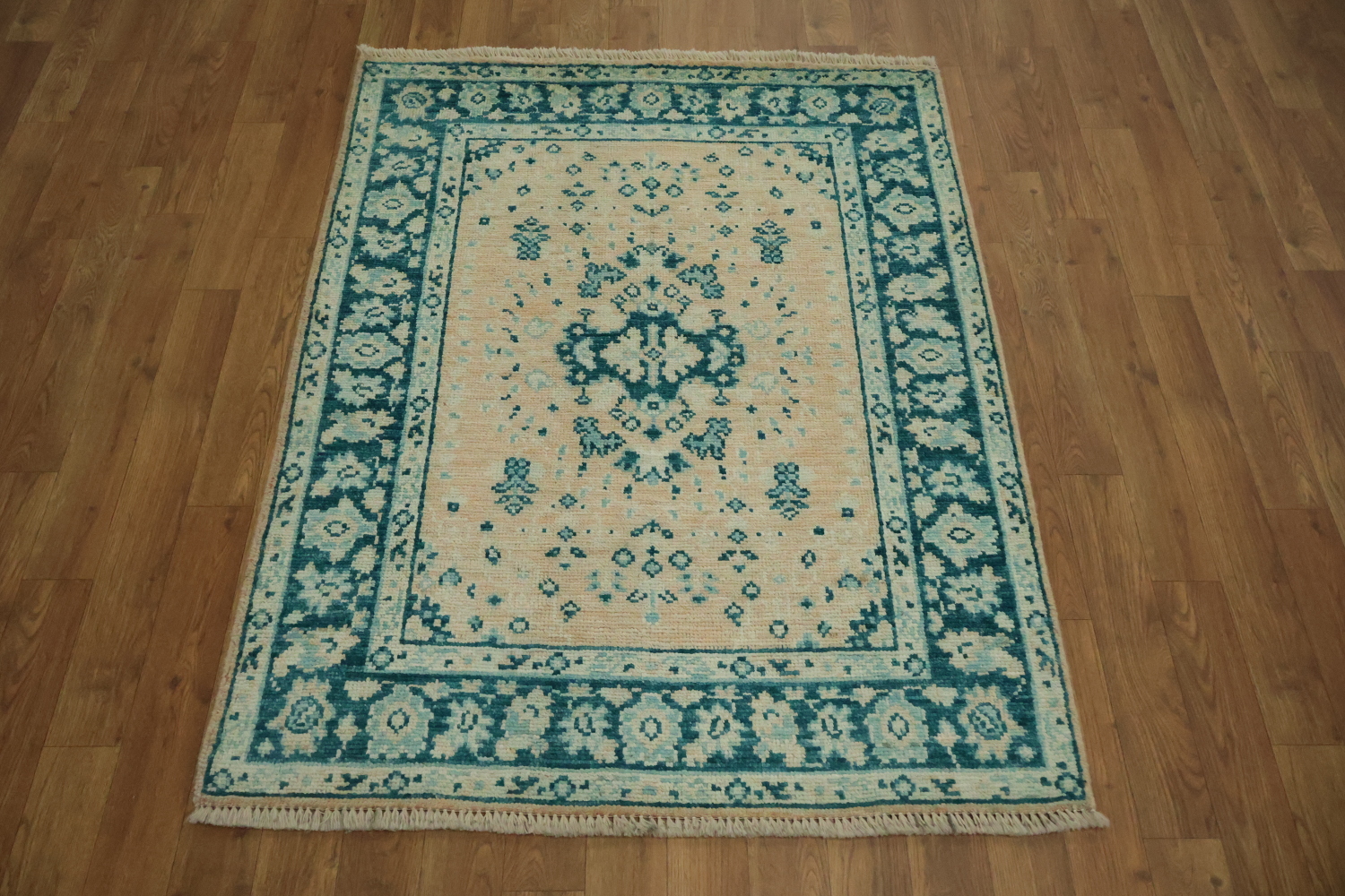Vegetable Dye Oushak Turkish Accent Rug 3x4