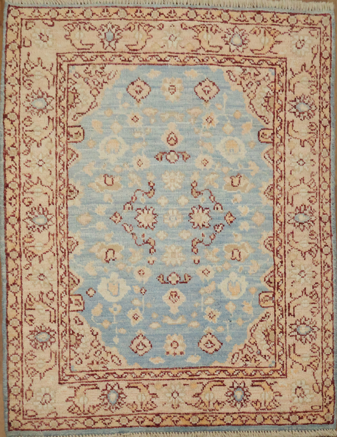 Vegetable Dye Oushak Turkish Accent Rug 3x4