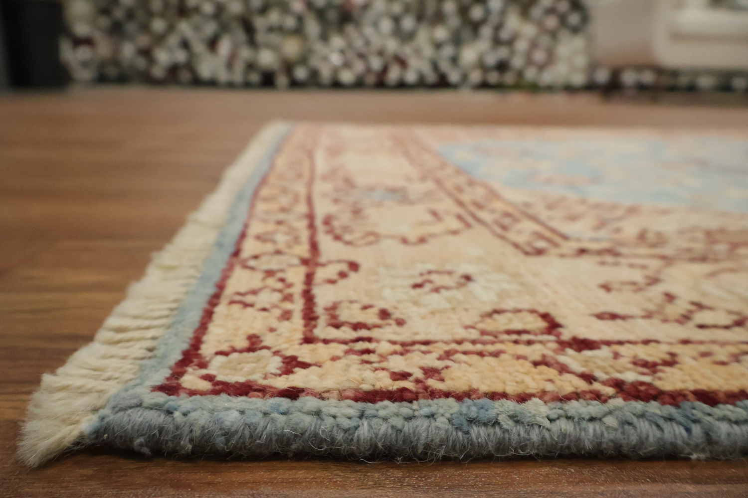 Vegetable Dye Oushak Turkish Accent Rug 3x4