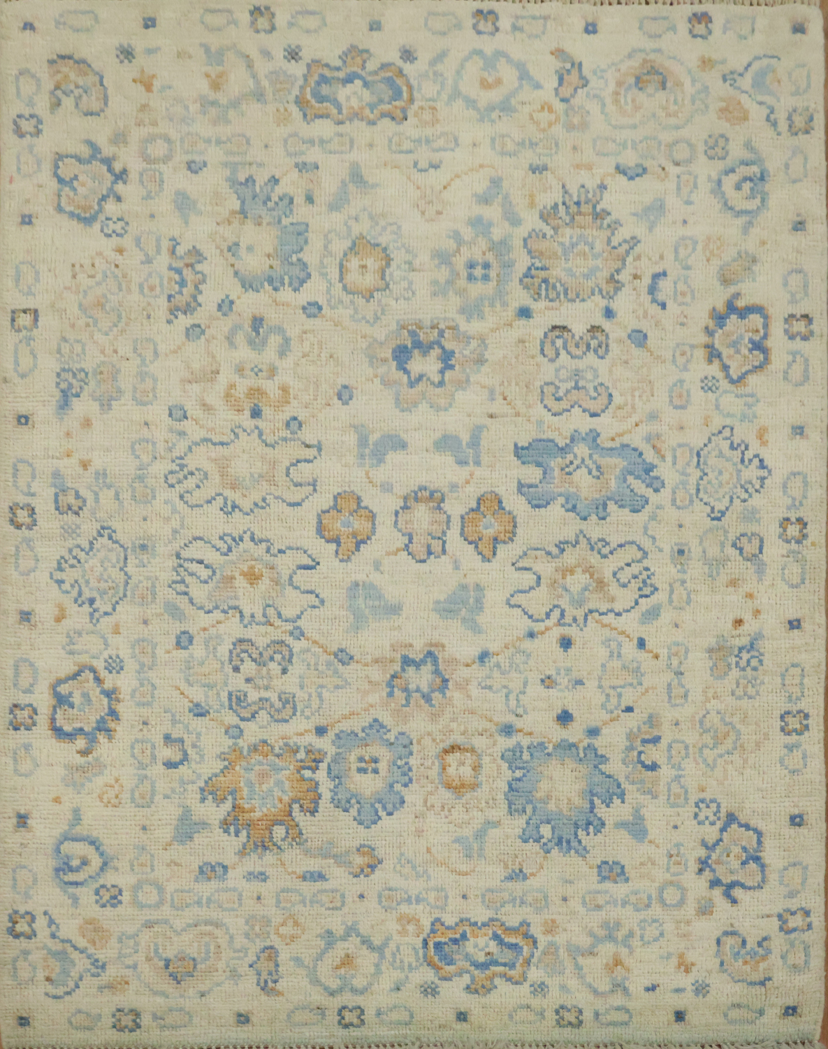 Vegetable Dye Oushak Accent Turkish Rug 3x4
