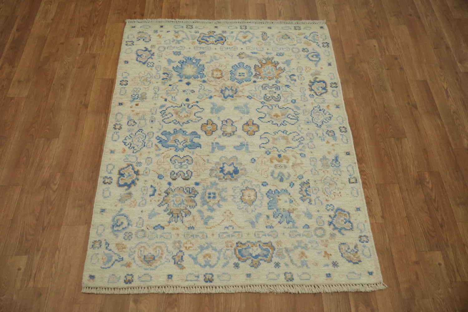 Vegetable Dye Oushak Accent Turkish Rug 3x4