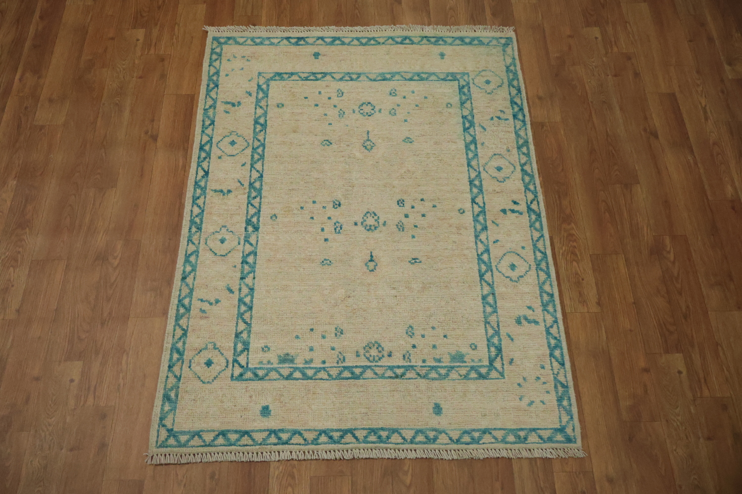 Vegetable Dye Oushak Turkish Accent Rug 3x4