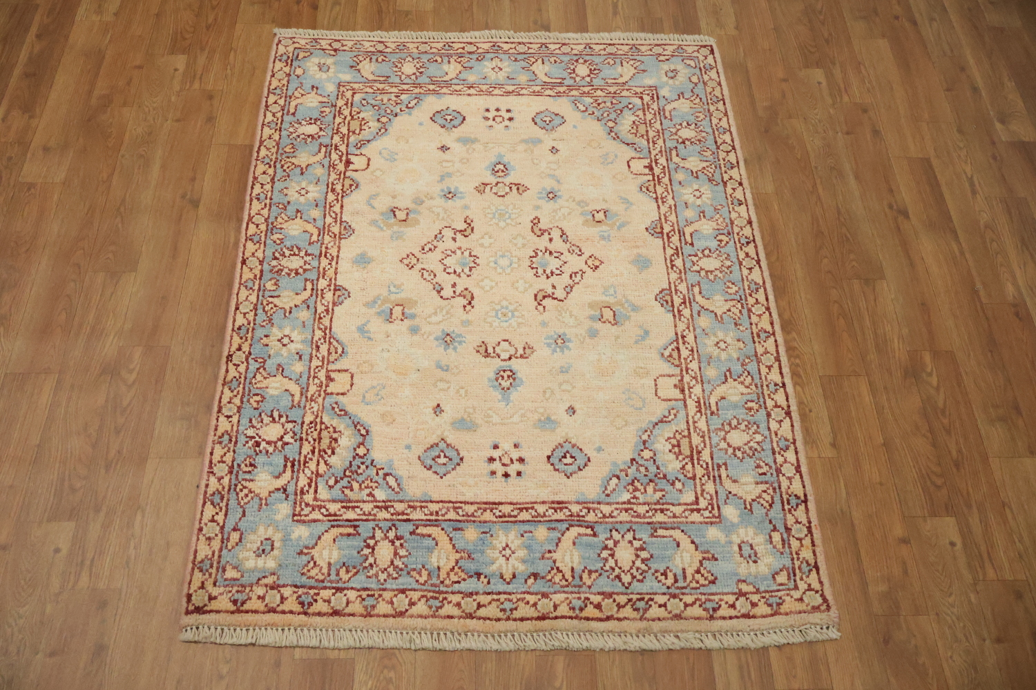 Vegetable Dye Oushak Turkish Foyer Rug 3x4