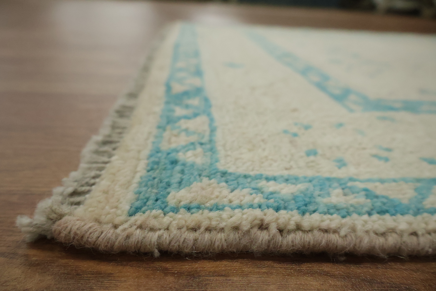 Vegetable Dye Oushak Turkish Foyer Rug 3x4