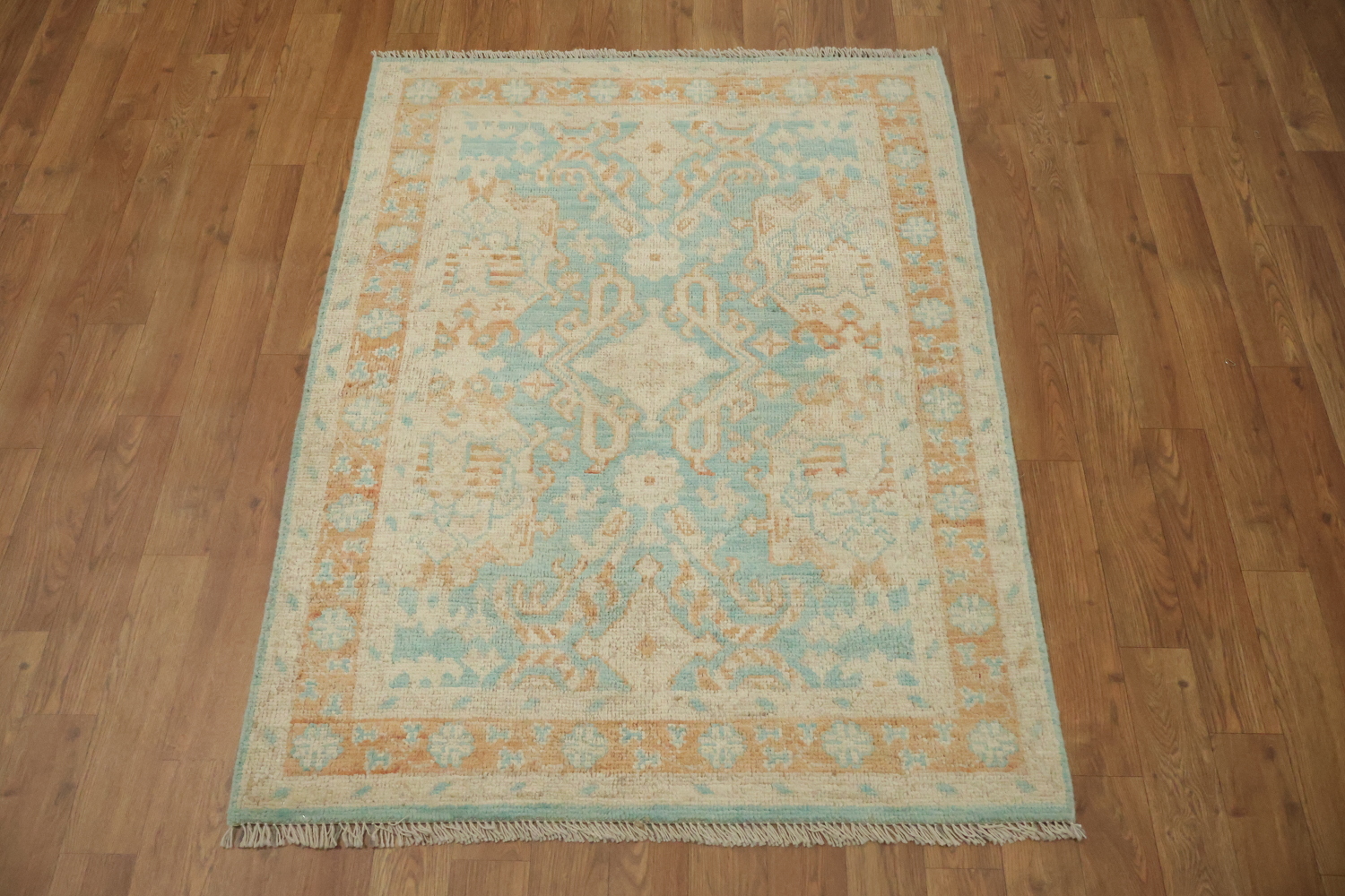 Vegetable Dye Oushak Turkish Accent Rug 3x4