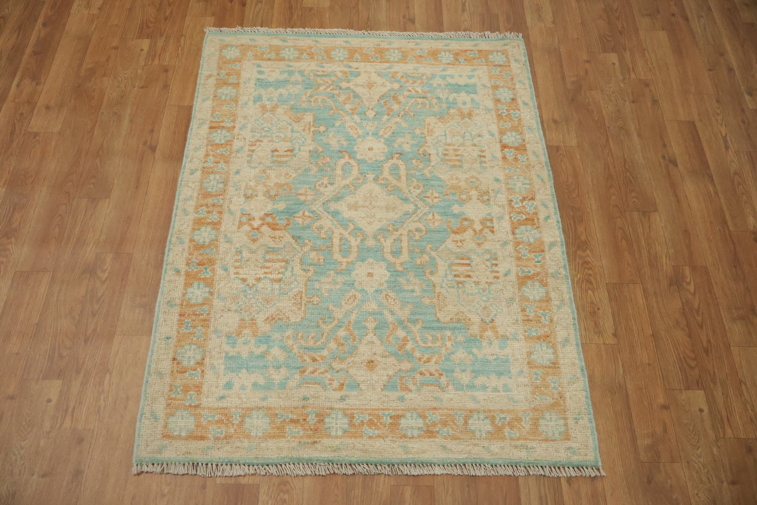 Vegetable Dye Oushak Turkish Accent Rug 3x4