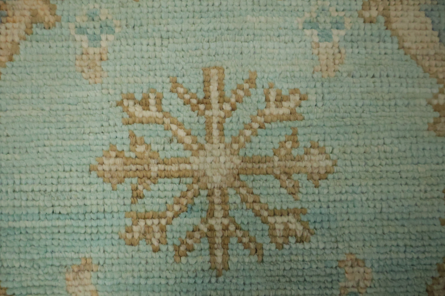 Vegetable Dye Oushak Turkish Foyer Rug 3x4
