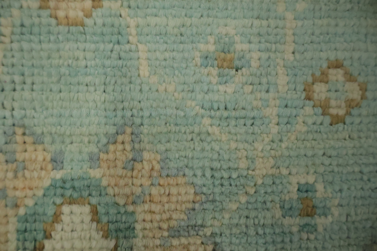 Vegetable Dye Oushak Turkish Foyer Rug 3x4