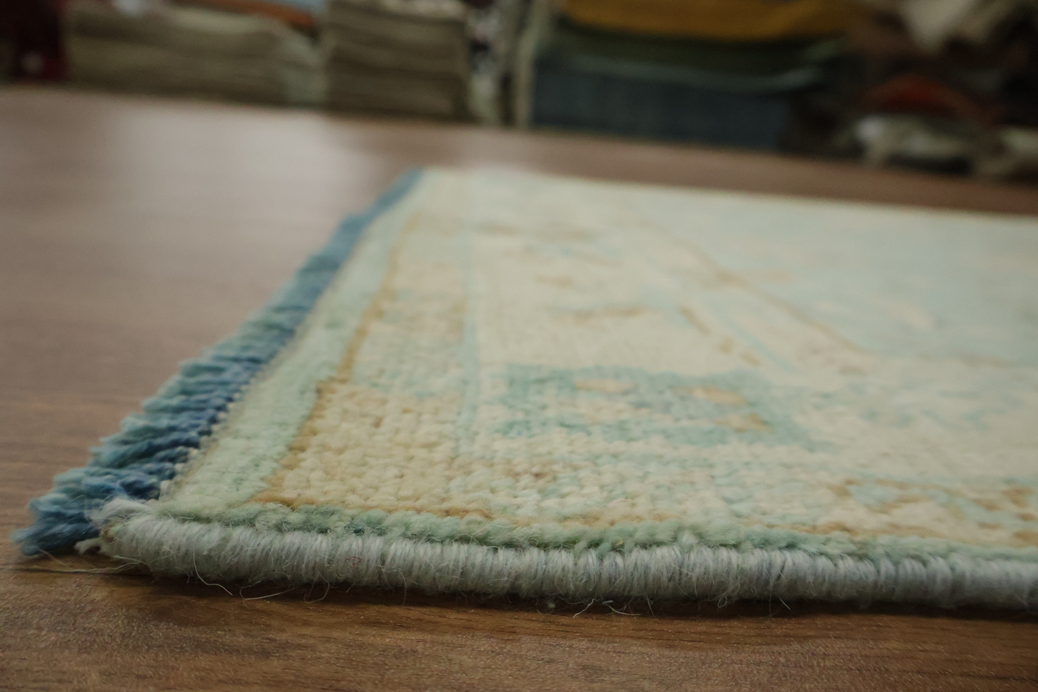 Vegetable Dye Oushak Turkish Foyer Rug 3x4