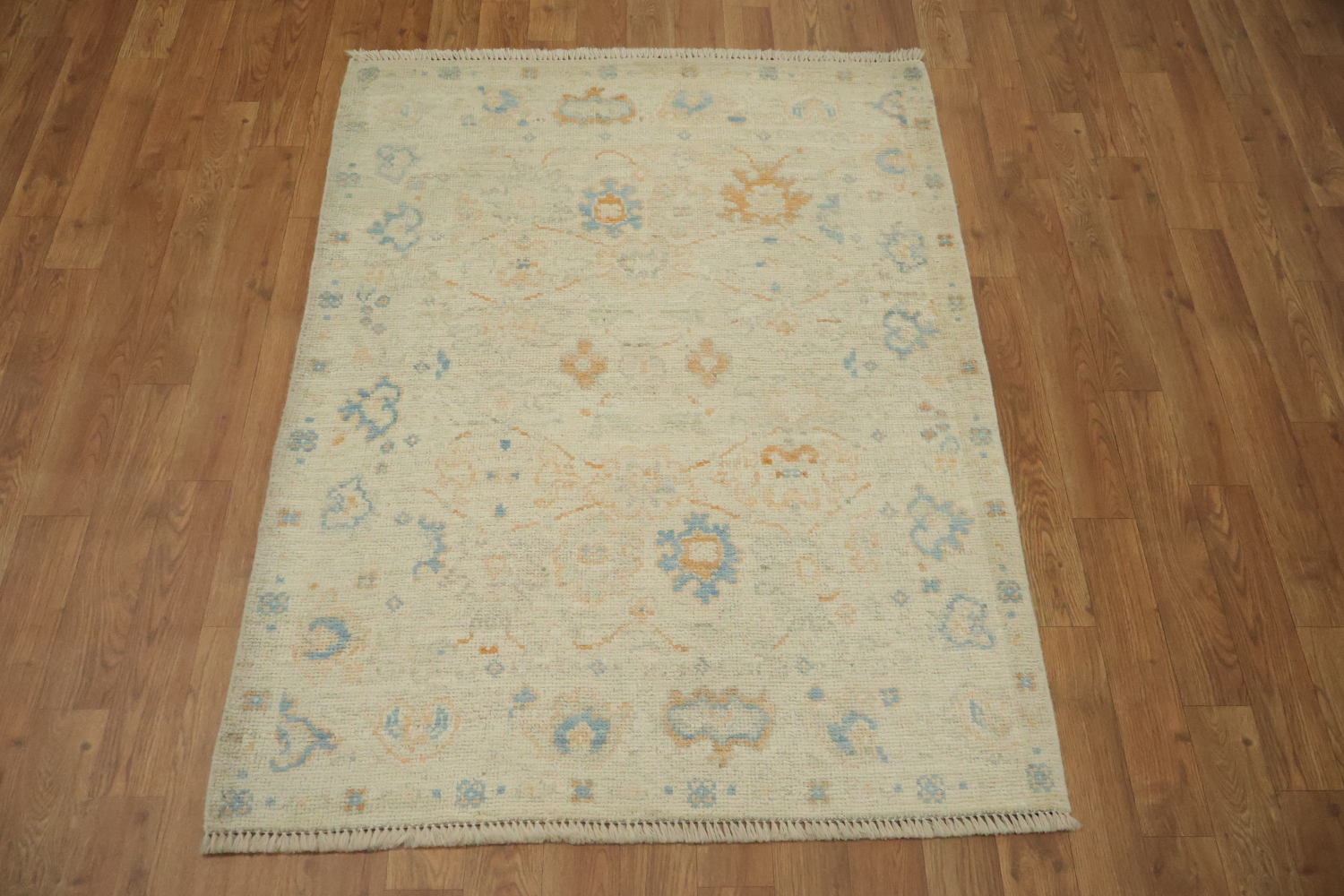 Vegetable Dye Oushak Turkish Accent Rug 3x4