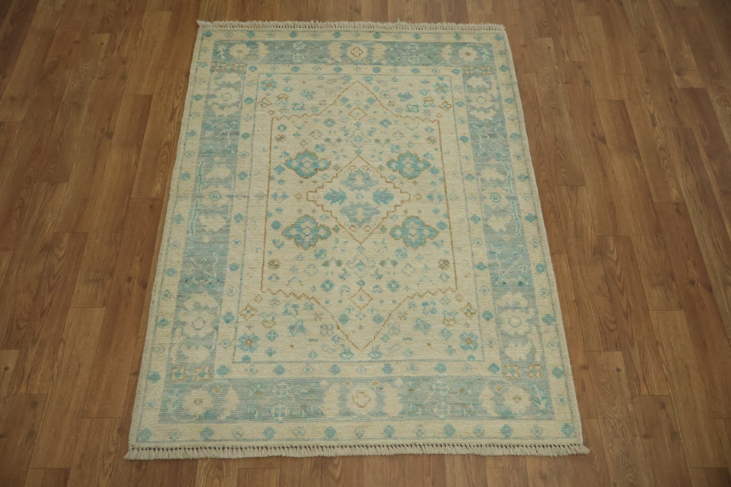 Vegetable Dye Oushak Accent Turkish Rug 3x4