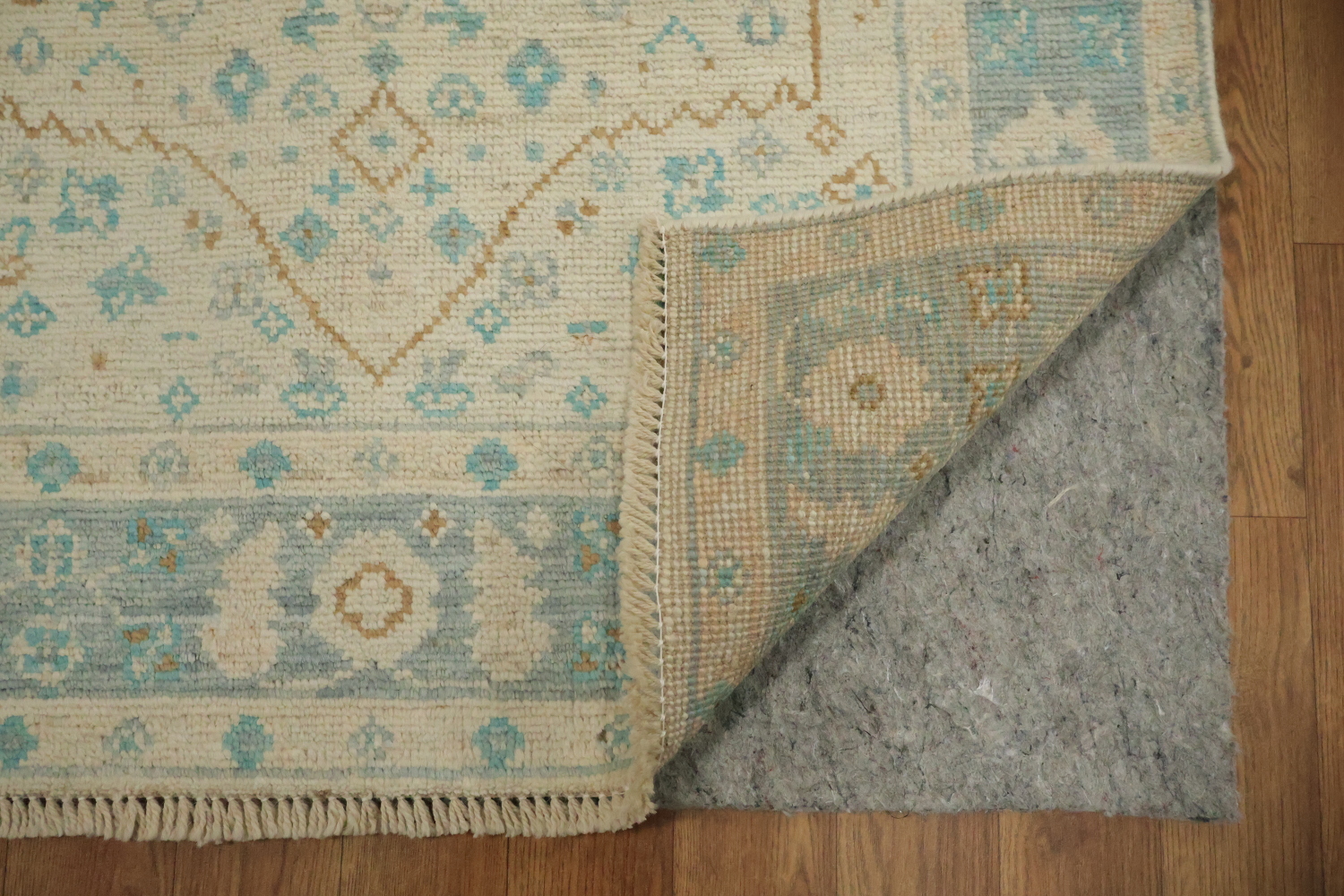 Vegetable Dye Oushak Turkish Foyer Rug 3x4