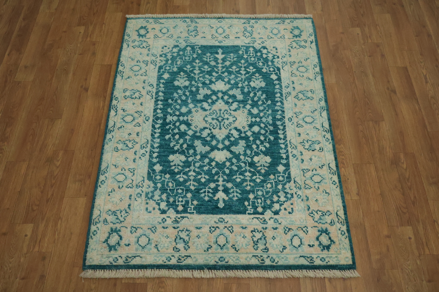 Vegetable Dye Oushak Turkish Accent Rug 3x4