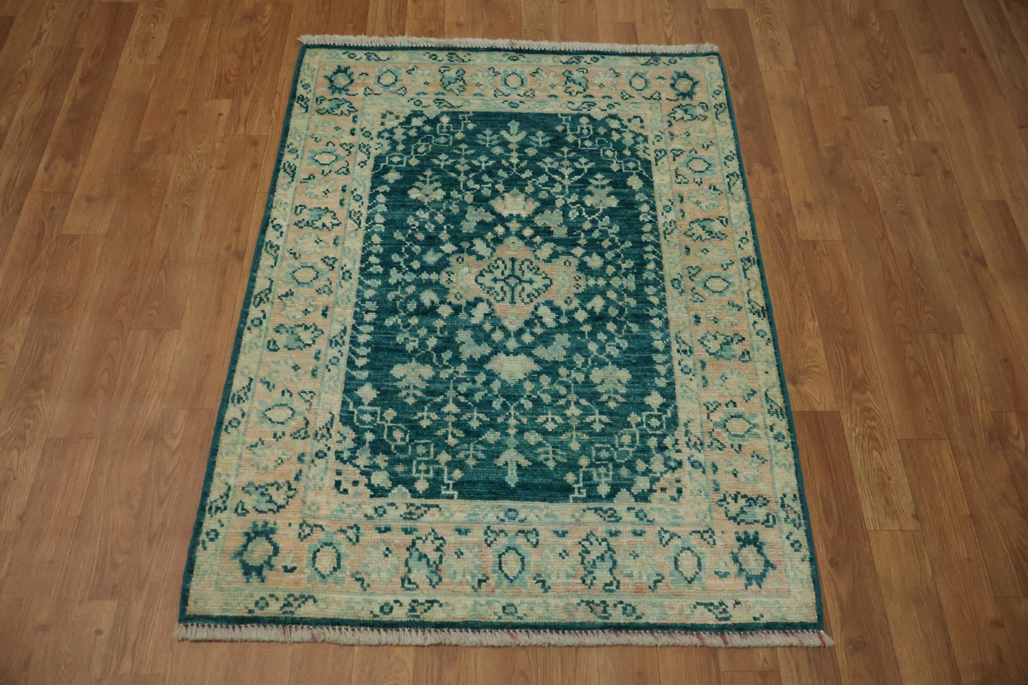 Vegetable Dye Oushak Turkish Accent Rug 3x4